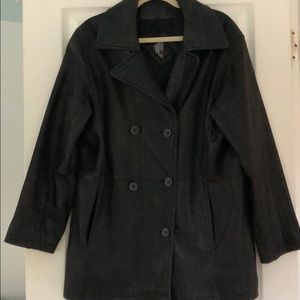 COPY - VINTAGE GENUINE LEATHER DOUBLE BREASTED JACKET